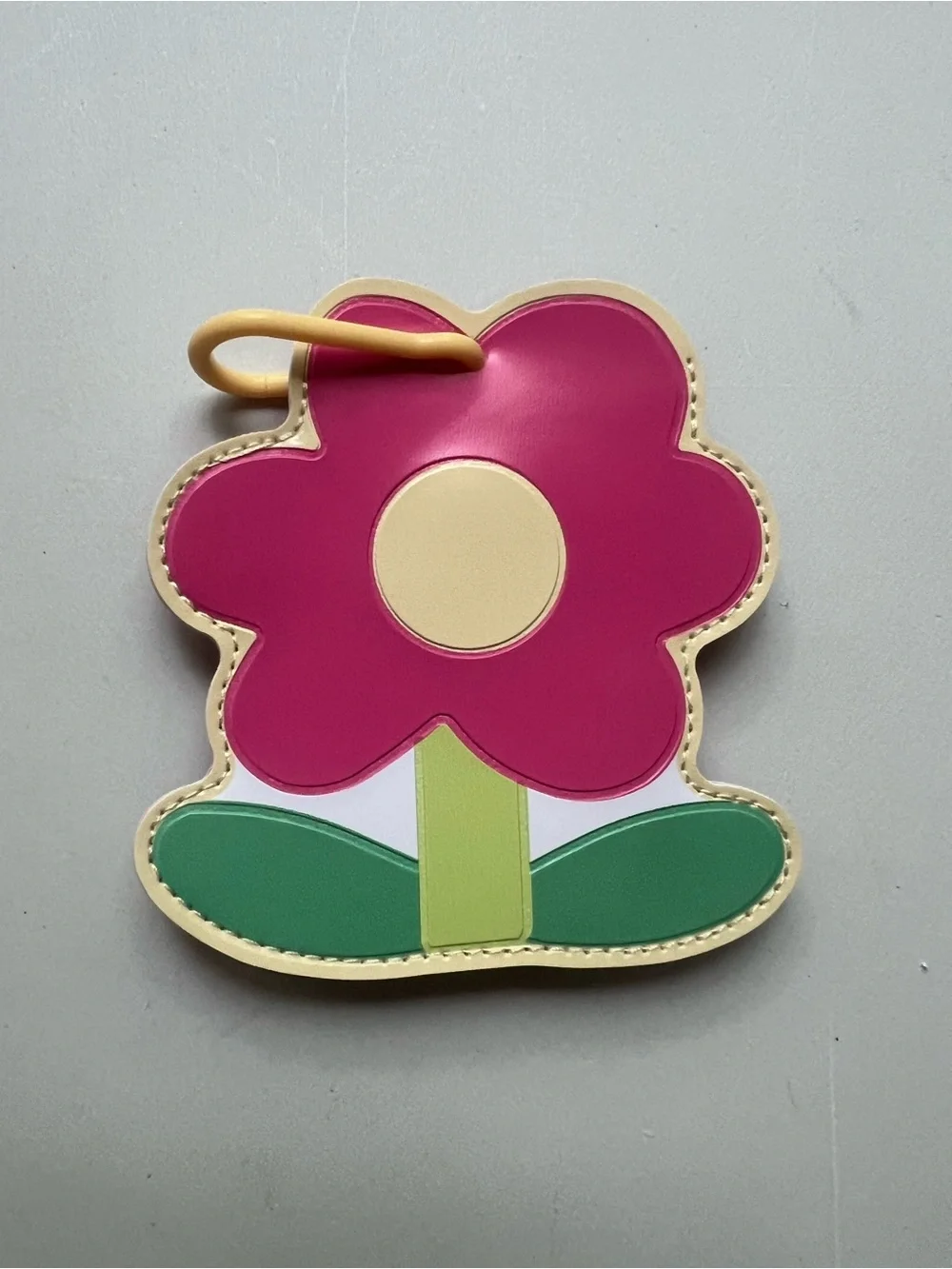 Kids Luggage Tags Set - Purple Cat & Pink Flower with AirTag Pocket